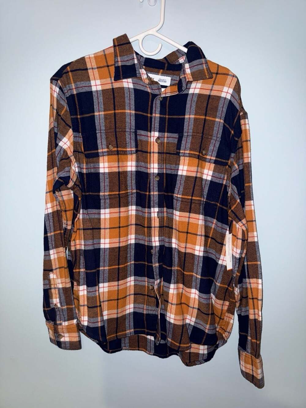 Old Navy Built-In Flex Regular Fit Plaid Flannel Shirt Large - Picture 1 of 3